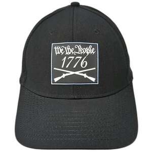 Howitzer Trucker Hat Black One Size 1776 We The People Patriotic USA Flag Cap